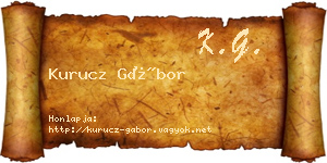 Kurucz Gábor névjegykártya