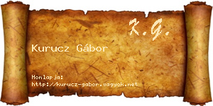 Kurucz Gábor névjegykártya