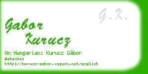 gabor kurucz business card