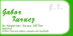 gabor kurucz business card